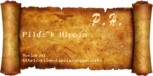 Pilák Hippia névjegykártya